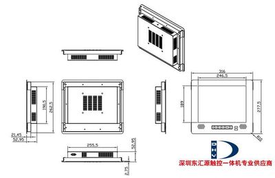 12寸T1201金屬外殼嵌入式工業(yè)平板電腦 堅固耐用的PLC人機交互核心